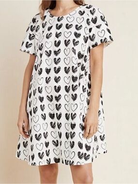 Porridge heart dress size medium from Anthropologie A-line style